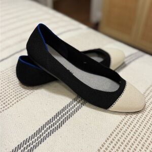 Rothy’s Stylish Black and Cream Women's Flats